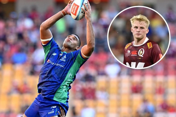 AAP says the Reds made a presentation to authorities about an incident involving Fijian Drua’s Ratu Rotuisolia and Tom Lynagh (inset), but no action was taken.