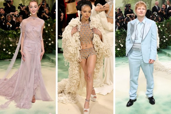 Phoebe Dynevor, FKA Twigs, Ed Sheeran at the Met Gala. 