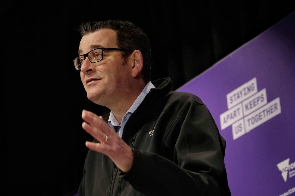 Premier Daniel Andrews said 57 people were in Victorian hospitals with coronavirus on Sunday.