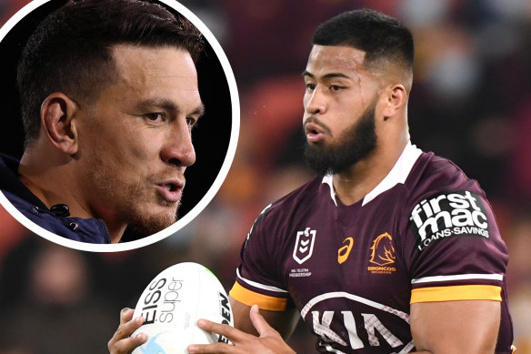 Payne Haas has been taking advice from Sonny Bill Williams.