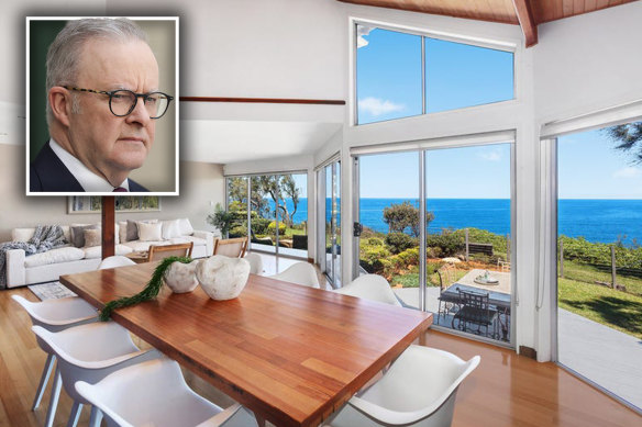 Anthony Albanese and the house he has bought at Copacabana on the NSW Central Coast.