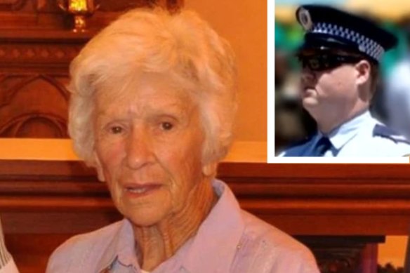 Clare Nowland, 95, died after being Tasered by Senior Constable Kristian White (inset) at an aged care home in Cooma, NSW.