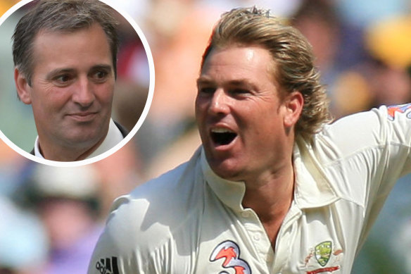 Shane Warne at the Boxing Day Test in 2006. Inset: Brother Jason Warne.