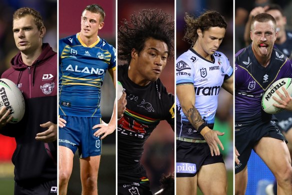 Tom Trbojevic, Jake Arthur, Brian To’o, Nicho Hynes and Cam Munster.