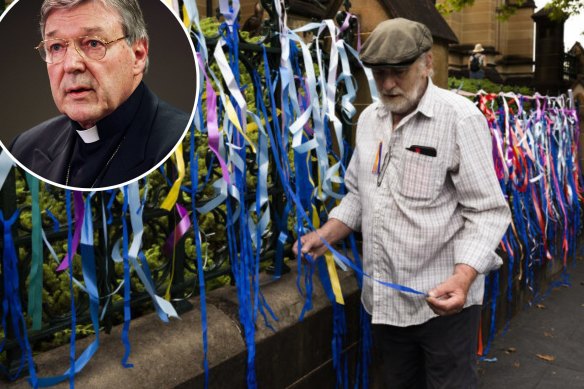 Cardinal George Pell now lies in state at St Mary’s Cathedral in Sydney. 