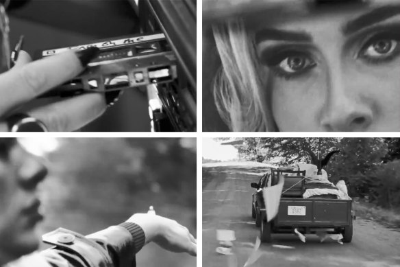 Clips from the video for Easy On Me that have appeared on Adele’s Instagram account.
