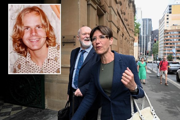 Emma Alberici pictured last week at the LGBTIQ hate crime inquiry; (inset) Scott Johnson.