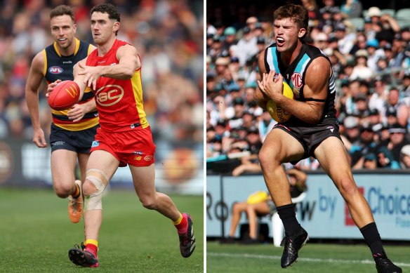 Gold Coast’s Sam Flanders and Port Adelaide’s Mitch Georgiades have both signed new deals to stay at their respective clubs.