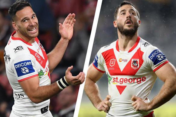 Corey Norman and Ben Hunt have struggled for consistency during their time at the Dragons.