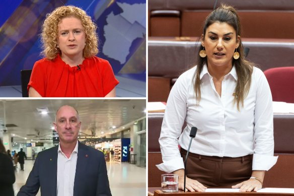 Amanda Stoker, David Van and Lidia Thorpe.