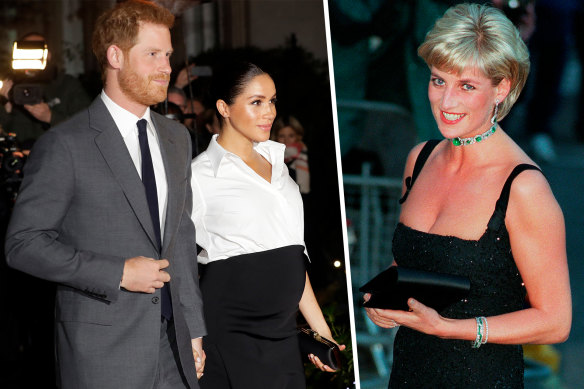 Prince Harry said the media's treatment of his wife Meghan reminds him of his mother Princess Diana.