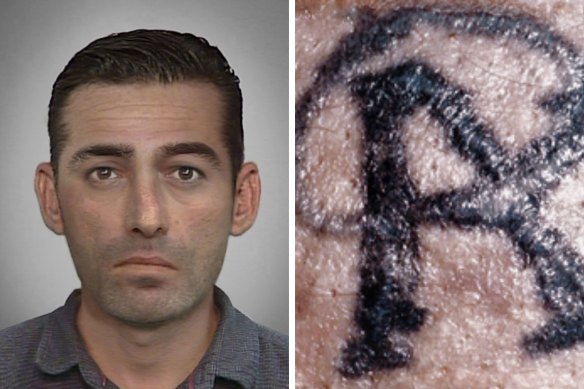Police have released a digital reconstruction of an unidentified the man, as well as a picture of a distinctive tattoo. 