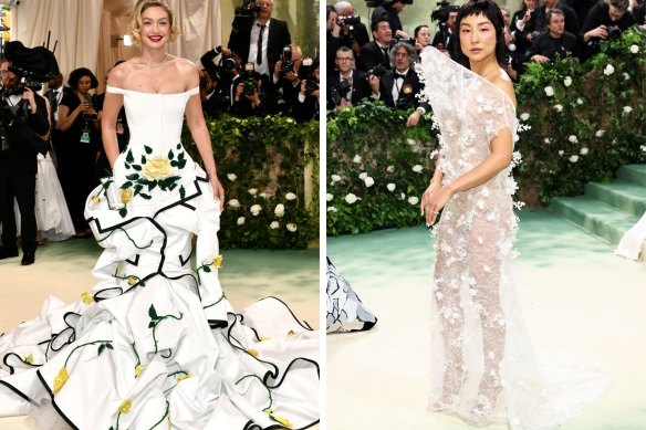 It’s a no on Gigi Hadid’s dress, but a big yes to Greta Lee. 