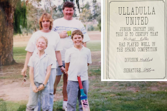 That’s me with the bat from about the time my cricket career reached its peak.