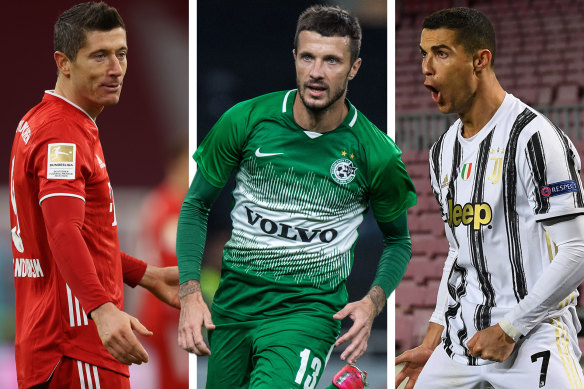 Forgotten Socceroos attacker Nikita Rukavytsya's goalscoring record this season ranks him among Europe's elite, including Robert Lewandovski and Cristiano Ronaldo. 