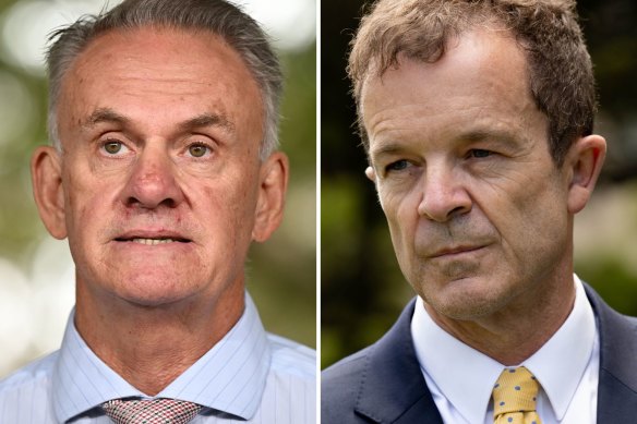 NSW Liberal leader Mark Speakman (right) has vowed to work with Mark Latham in the new parliament.