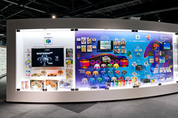 The displays on the upper floor hold thousands of games, controllers, manuals, accessories and prototypes.