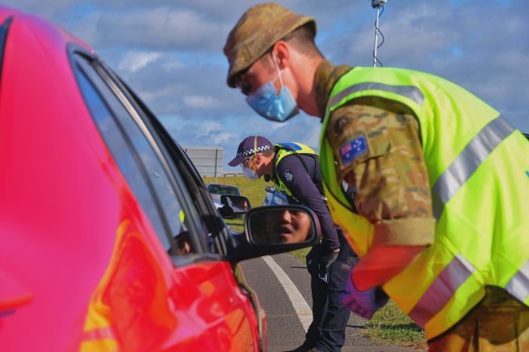ADF personnel are working alongside Victoria Police to enforce COVID-19 restrictions.