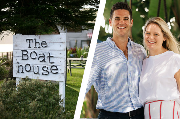The Boathouse’s original owners, 
 Andrew and Pip Goldsmith.