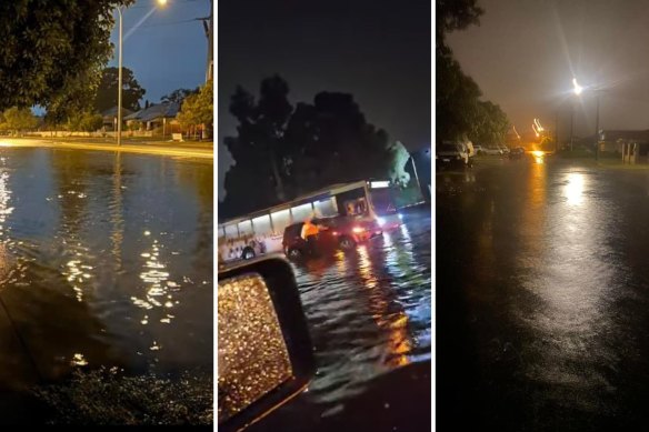 Flash flooding in Perth overnight.
