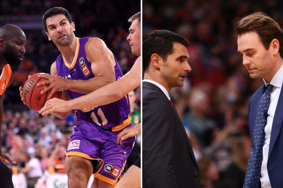Kevin Lisch in his playing days with the Kings and as an assistant to current coach Chase Buford.