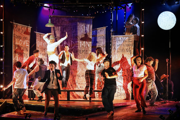 The musical doesn't romanticise the bohemians, it satirises their lifestyle.