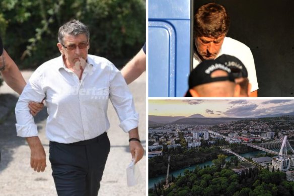 Vaso Ulic, 65, was arrested in a dramatic sting codenamed “General” in Montenegro’s capital, Podgorica, last week (left and bottom right); Ulic was arrested in 2017 (top right).