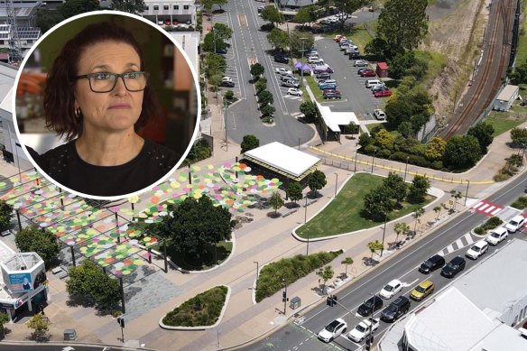 Cafe owner Anjie Pieper has questions about the impact of a planned rail upgrade on the recently renovated Beenleigh Town Square.