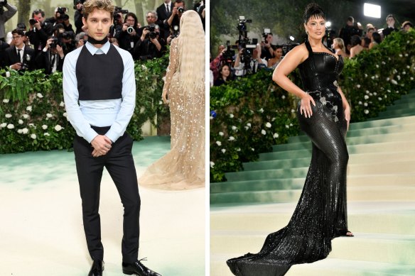 Troye Sivan and Met Gala host Ashley Graham.