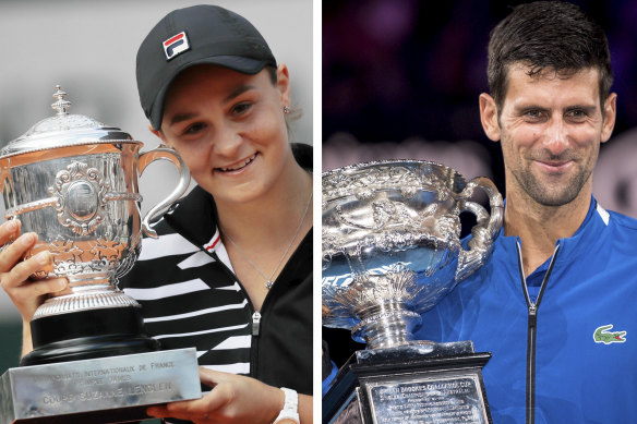 Ashleigh Barty and Novak Djokovic have formally been named top seed for Wimbledon. 