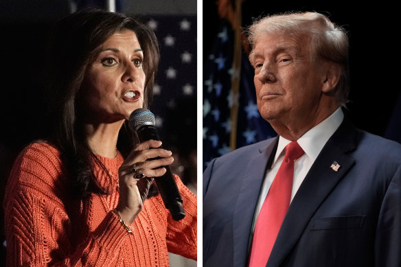 Nikki Haley and Donald Trump.