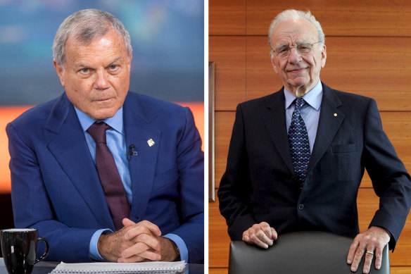 Two of McLennan's influential bosses: Sir Martin Sorrell (left) and Rupert Murdoch (right).