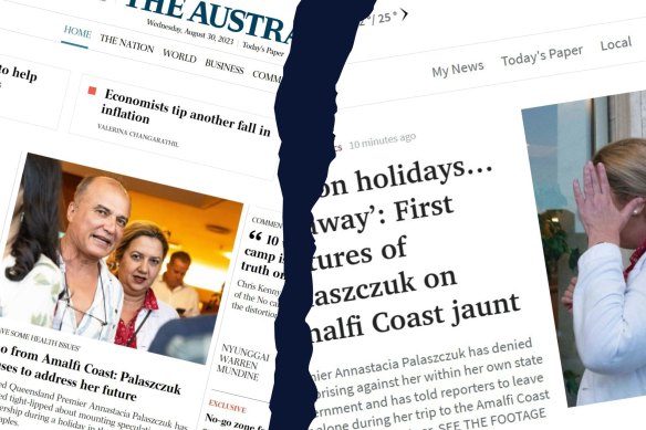 Annastacia Palaszczuk’s Scott Morrison-esque holiday abroad at a time of turmoil was presumably News Corp’s justification to hunt her and boyfriend Reza Adib down in Italy.