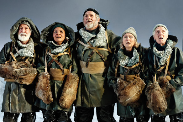 John Gaden, Brigid Zengeni, Philip Quast, Vanessa Downing and Peter Carroll, part of the ensemble cast of Do Not Go Gentle.