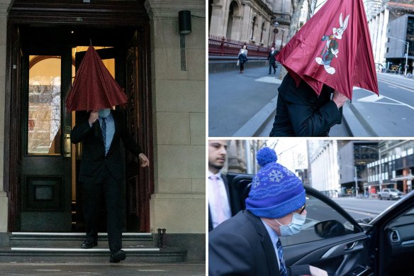 Brothel owner Mark Gray leaving the Victorian Supreme Court last August.