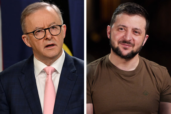 PM Anthony Albanese, who has declined an invitation to attend the peace summit, spoke with Ukrainian President Volodymyr Zelensky on Wednesday.