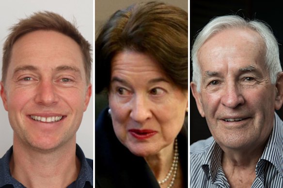 Transparency International Australia chief executive Clancy Moore, Centre for Public Integrity director and former senior Queensland judge Margaret White AO, and Australia’s first anti-corruption commissioner Ian Temby AO KC.