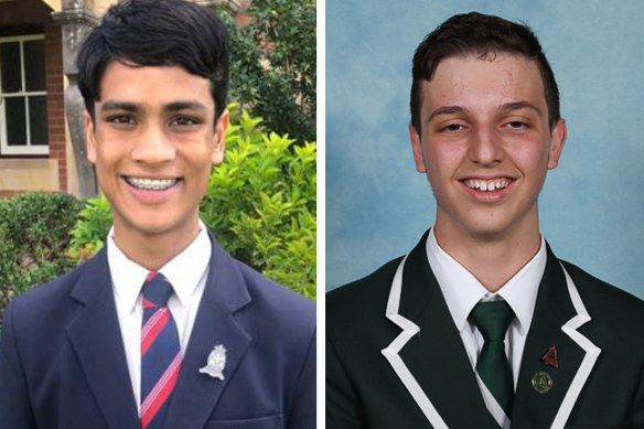 Anubhav Ammangi, from Redeemer Baptist School in North Parramatta, topped mathematics extension 1; and Christian Ciarroni, from Trinity Grammar School, topped mathematics advanced.