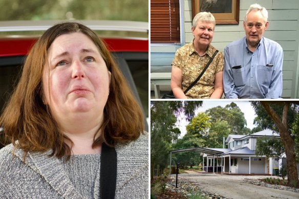 Poisoning victims Heather and Ian Wilkinson and the house where Erin Patterson, who prepared the deadly lunch, lives.