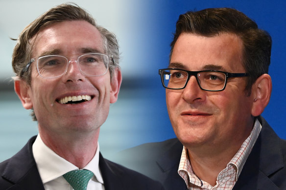 The border change was being made “well ahead of the Christmas period”, Dominic Perrottet and Daniel Andrews said in a joint press release. 