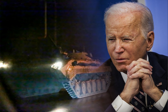 The sight of tanks rolling into Ukraine overnight has forced US President Joe Biden and the West to impose sanctions.