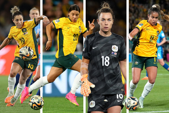 Katrina Gorry, Sam Kerr, Mackenzie Arnold and Mary Fowler.