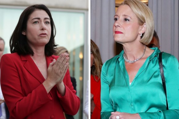 Shock losses: Terri Butler and Kristina Keneally. 