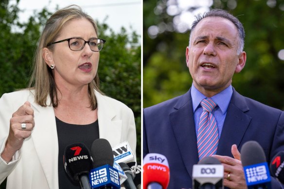 Victorian Premier Jacinta Allan and Opposition Leader John Pesutto.