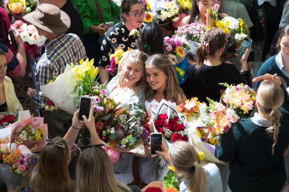 Penrhos College graduates celebrated with a flower day, an annual tradition.