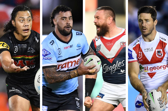 Jarome Luai, Andrew Fifita, Jared Waerea-Hargreaves and Ben Hunt.