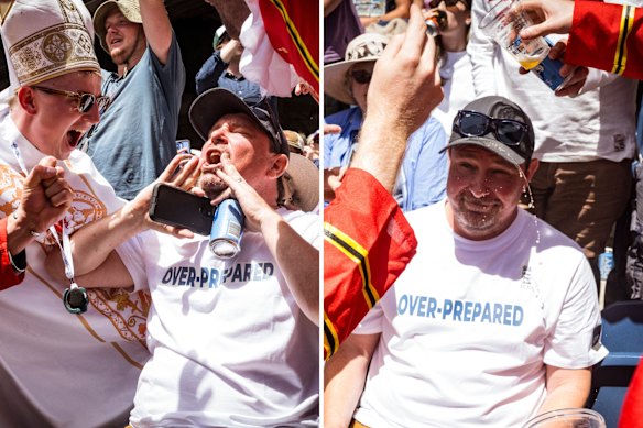 There’s only so much you can do when the Archbishop of Canterbury is pouring a beer on your head.