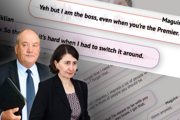 The corruption watchdog was scathing about Gladys Berejiklian’s motive for staying with Maguire and keeping the whole thing a secret.