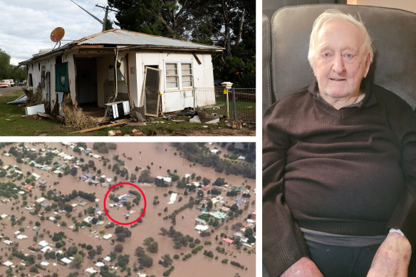 Henry Hoswell, 91, and his house.