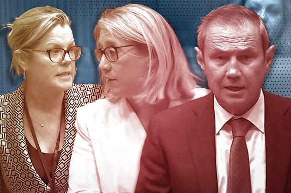 Liberal Leader Libby Mettam, Deputy Premier Rita Saffioti and WA Premier Roger Cook.